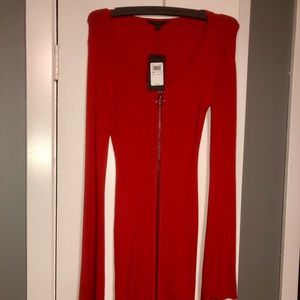 Guess by Marciano red body con formal dress